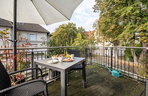 Nienburg/Weser Apartment | Apartment 'Wilhelm' with Balcony and Wi-Fi