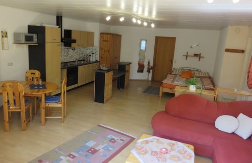 Grossheubach Apartment | Apartment with outdoor seating under the vines | 3 * stars