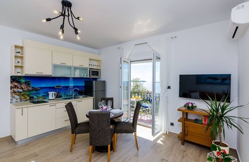 Brasina Apartment | Apartments Knego - Comfort One Bedroom Apartment with Balcony and Sea View