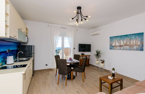 Brasina Apartment | Apartments Knego - Comfort One Bedroom Apartment with Balcony and Sea View