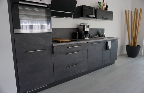 Saaldorf Condo | Apartments- Saaldorf WG 6 with balcony and view of the reservoir