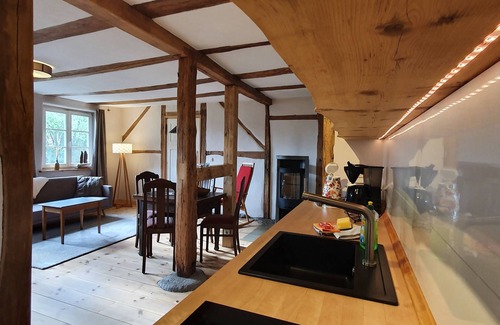 Pantow Apartment | App Freterg Holt with fireplace (40m², 2-4 p.), near Binz in dreamlike location