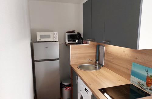 Saint-Cyprien Plage Apartment | Appart Piscine, Sea view, near Collioure