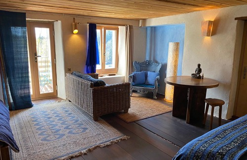 Plateau de Diesse Apartment | Appartement Bleu zen Terrasse