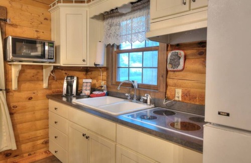 Millersburg Cabin | Apple Blossom - Secluded Cabin Getaway with Hot Tub, Kitchen, and Fireplace