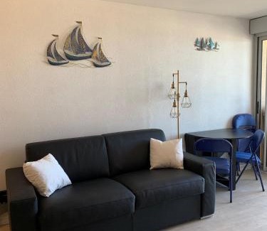 Le Grand Large Apartment | Appt cozy terrasse front de mer clim parking wifi