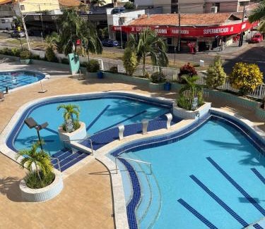 Termal Apartment | Apto 2 Quartos Piscina Aquecida com Tobogã Sauna e Estacionamento Centro Caldas Novas