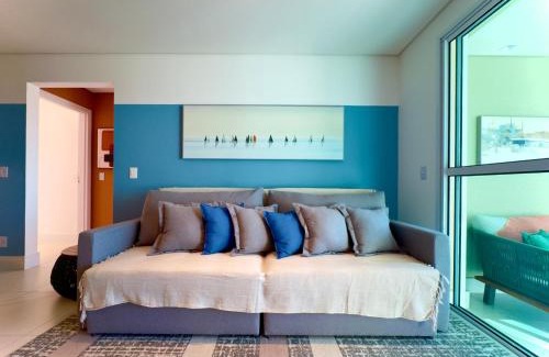 Itacolomi Apartment | Apto 3 Quartos Condomínio Resort Completo Pé na areia com Piscina borda Infinita, Beach Tennis, Academia, Sala de Jogos, Brinquedoteca, Playground e Portaria 24H 2 Quartos com Ar-Condicionado, Churrasqueira Privativa Reserve Agora e Viva essa Experiência