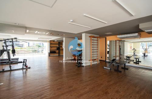 Itacolomi Apartment | Apto 3 Quartos Condomínio Resort Completo Pé na areia com Piscina borda Infinita, Beach Tennis, Academia, Sala de Jogos, Brinquedoteca, Playground e Portaria 24H 2 Quartos com Ar-Condicionado, Churrasqueira Privativa Reserve Agora e Viva essa Experiência