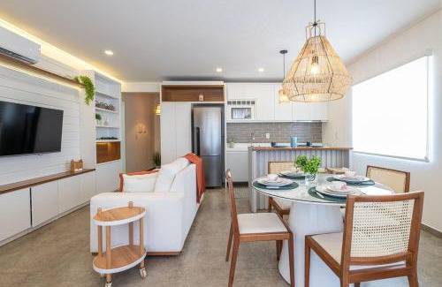 Itacolomi Apartment | Apto a 350m Praia Cozinha completa Churrasqueira Ar Condicionado Wi-Fi e vaga privativa de garagem Reserve agora mesmo