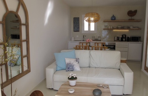 Parelia House | Aqua beach house Glyfada sea front with garden in Corfu, Greece