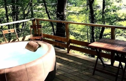 Estipouy House | Area of Escapa * - Family perched cabin with Jacuzzi in the woods 6 people