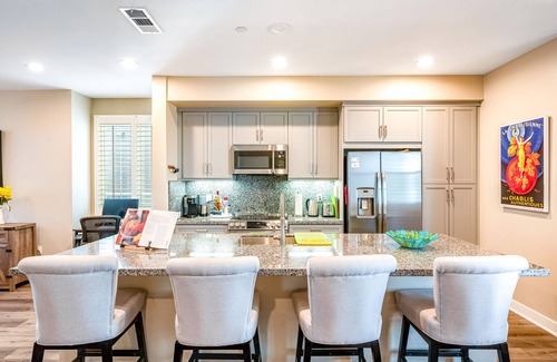 Santa Barbara House | Artful corner townhome by parks & pier - pool, hot tub, firepit, central AC, W/D