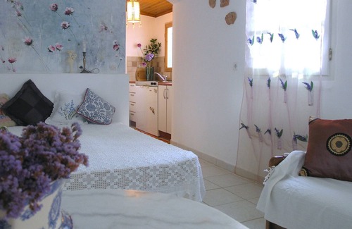 Psatha Apartment | Artistic Studio in beachfront property with large shared garden