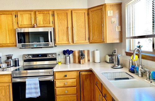 Briargate House | Artsy home close to USAFA with fireplace and patio