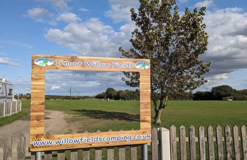 North Wheatley House | 'Arvey the American RV, parked on a picturesque campsite with its own garden