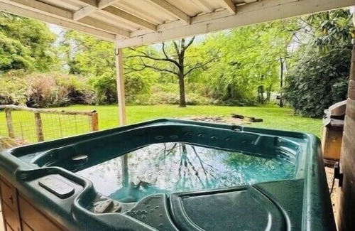 Asheville House | Asheville Getaway for Two- Hot Tub, Big Shower & Peaceful Backyard. Pets welcome