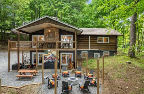Wolf Laurel House | Asheville Private Retreat Game Room Hot Tub