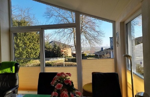 Brakel House | Atrium holiday home in the green for "two", glass gable, glass terrace, Weserbergland