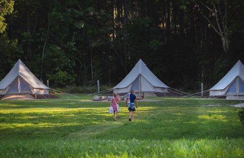 Verrierdale Cabin | Aura Glamping Tent: Eco Stay w/Private Bathroom & Nature Views Near Noosa
