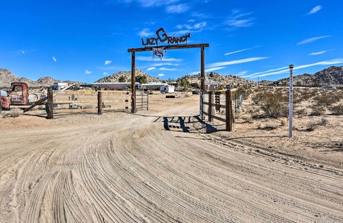 Lucerne Valley Cabin | Authentic Old West ‘Lazy G Ranch’ w/ Mtn Views