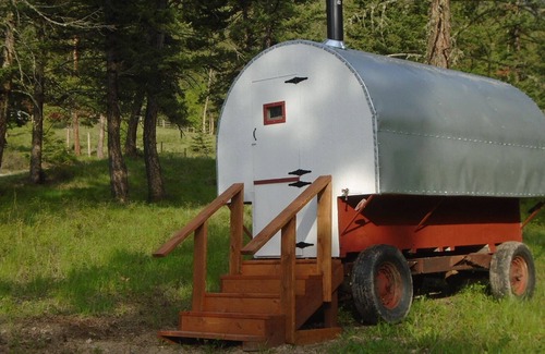 Eureka RV Rental | authentic sheepherder wagon camping near wilderness areas in Kootenai NFS