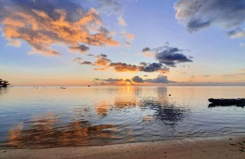 Hauru Apartment | Auti studio direct access to the beach on Moorea with AC -WiFi - Netflix