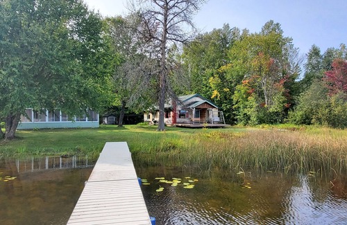 Au Train House | AuTrain Lake Sunrise Cabin w/Dock, private lakeside firepit. Near Pictured Rocks