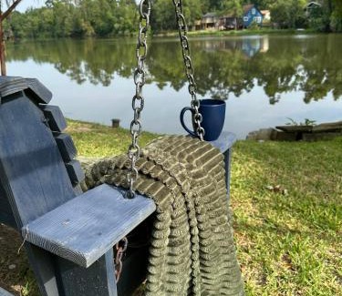 Goodrich House | Autumn by the Lake Dock Fish Fireside Comfort