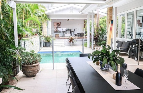 Avalon Beach House | Avalon Beach Coastal Sanctuary with Pool & Indoor Fireplace