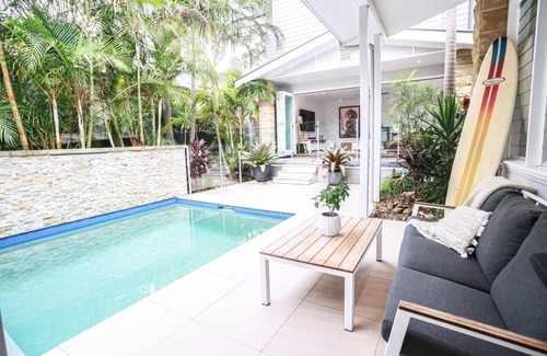 Avalon Beach House | Avalon Beach Coastal Sanctuary with Pool & Indoor Fireplace