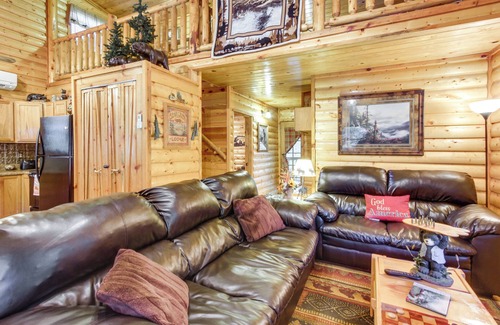 Cosby Cabin | Backyard & Porch: Rural Cosby Log Cabin!
