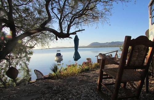 Mulege House | Baja Trailer w/Palapa bedroom/kitchen Beach Front