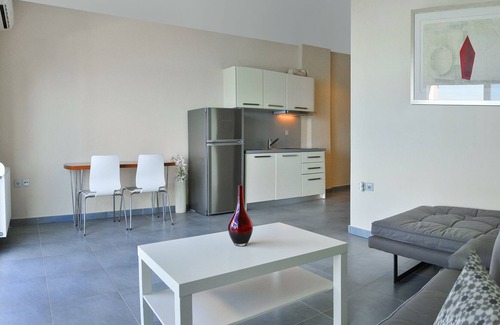 Skala Sotiros Apartment | Balconies on Sea - The Blue Apartment