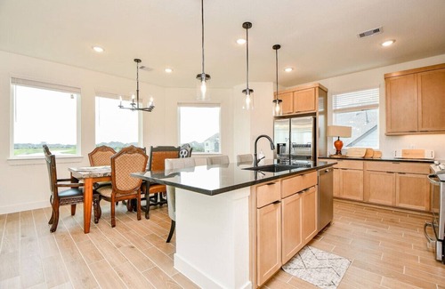 Iowa Colony House | Balcony with Serene Waterfront Views