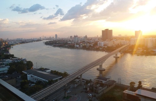 Bang Sue Apartment | Bangkok Riverside view apartment with terrace, swimming pool and fitness