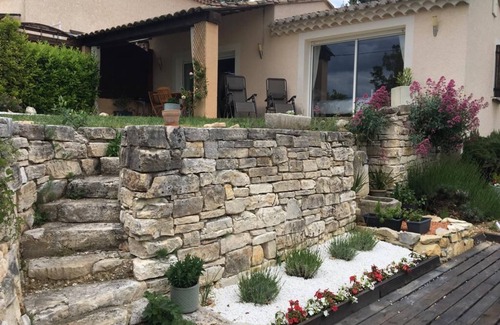 Barjac Cottage | Barjac Villa Pastis - Gîte with swimming pool and view of the Cévennes mountains