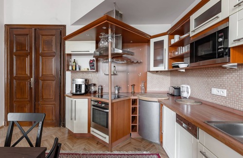 Nove Mesto Apartment | Baroque Gem at Heart of Prague 2BDR Terrace