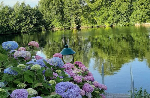 Balje House | barrier-free, private bathing lake, vacation with dogs, wellness, relaxation