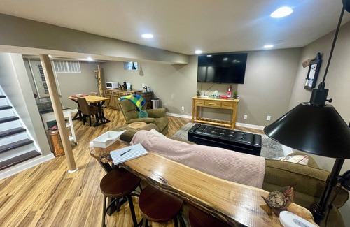 St. Louis Park Apartment | Basement guest suite in a quiet home. Family-friendly neighborhood.