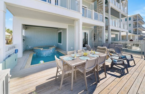 Crescent Beach House | "Beach Happy" - a Private Luxury Beachfront Home w/Heated Pool and Elevator! Chairs & Umbrellas Included in Reservation!