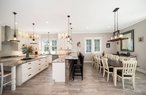 Mount Holly House | Beach & River Retreat. Spectacular house with private sand beach and hot tub!