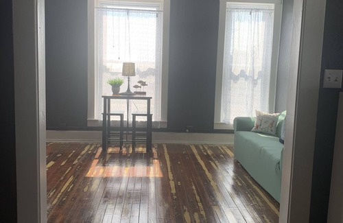 Assumption Apartment | Beach-themed rental with many activities within walking distance.