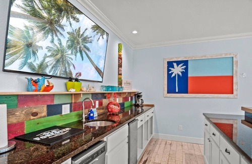 Sand Point House | “Beach Views—Shell Yeah! Beach House is your stylish, fun-filled coastal escape with private bathrooms & neighborhood pool-Just steps from the sand!”