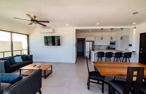 San Benito Apartment | Beachfront 3BR PH, Private Jacuzzi, Rooftop, Gym!