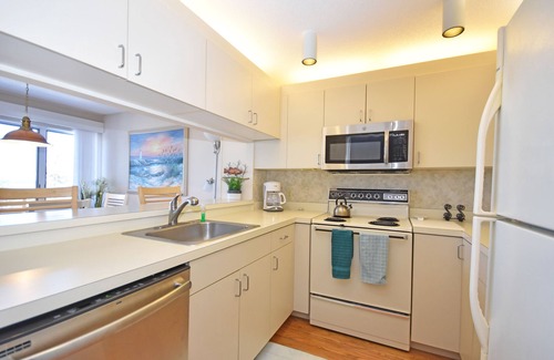 Glen Arbor Condo | Beachfront condo with gorgeous Lake Michigan views, deck, fireplace, W/D, AC