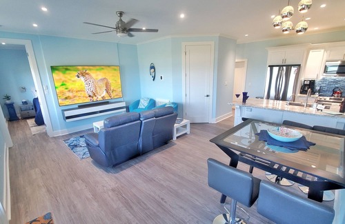 Crystal Beach House | Beachfront: Hot Tub, Home Theater & Firepit