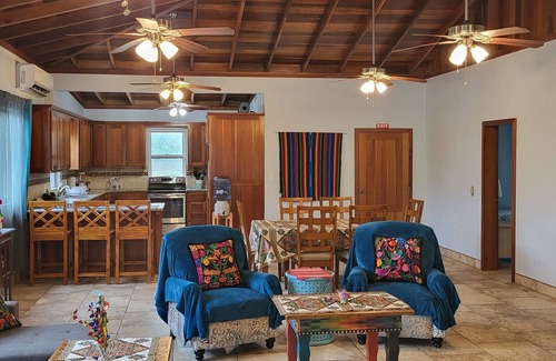 San Pedro House | Beachfront house 4BR/4Bath, view, private pool, dock and beach