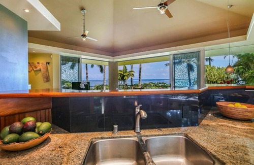 Kilauea House | Beachfront in Anini! Relaxed Outdoor Living.Large Lanai, Manicured landscape