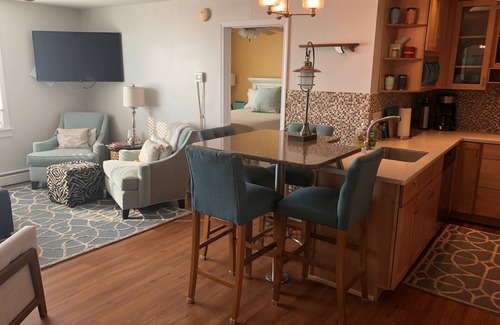 South Haven Condo | BEACHFRONT LAKE FACING Lake Michigan 1BR - private beach/heated pool/sundeck!